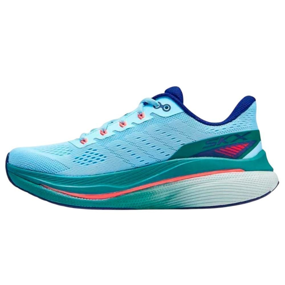 Tênis Skechers Max Cushioning Propulsion Feminino Verde/Azul/Laranja 2
