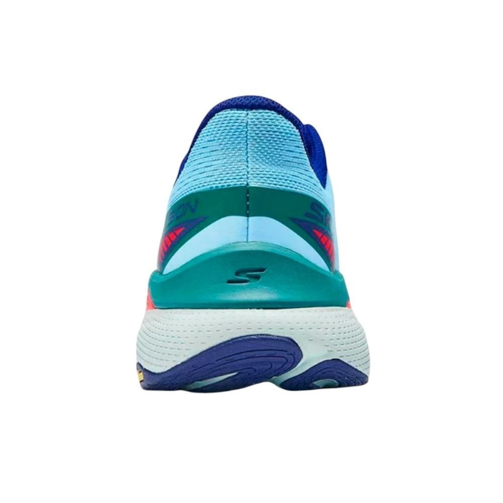Tênis Skechers Max Cushioning Propulsion Feminino Verde/Azul/Laranja 3