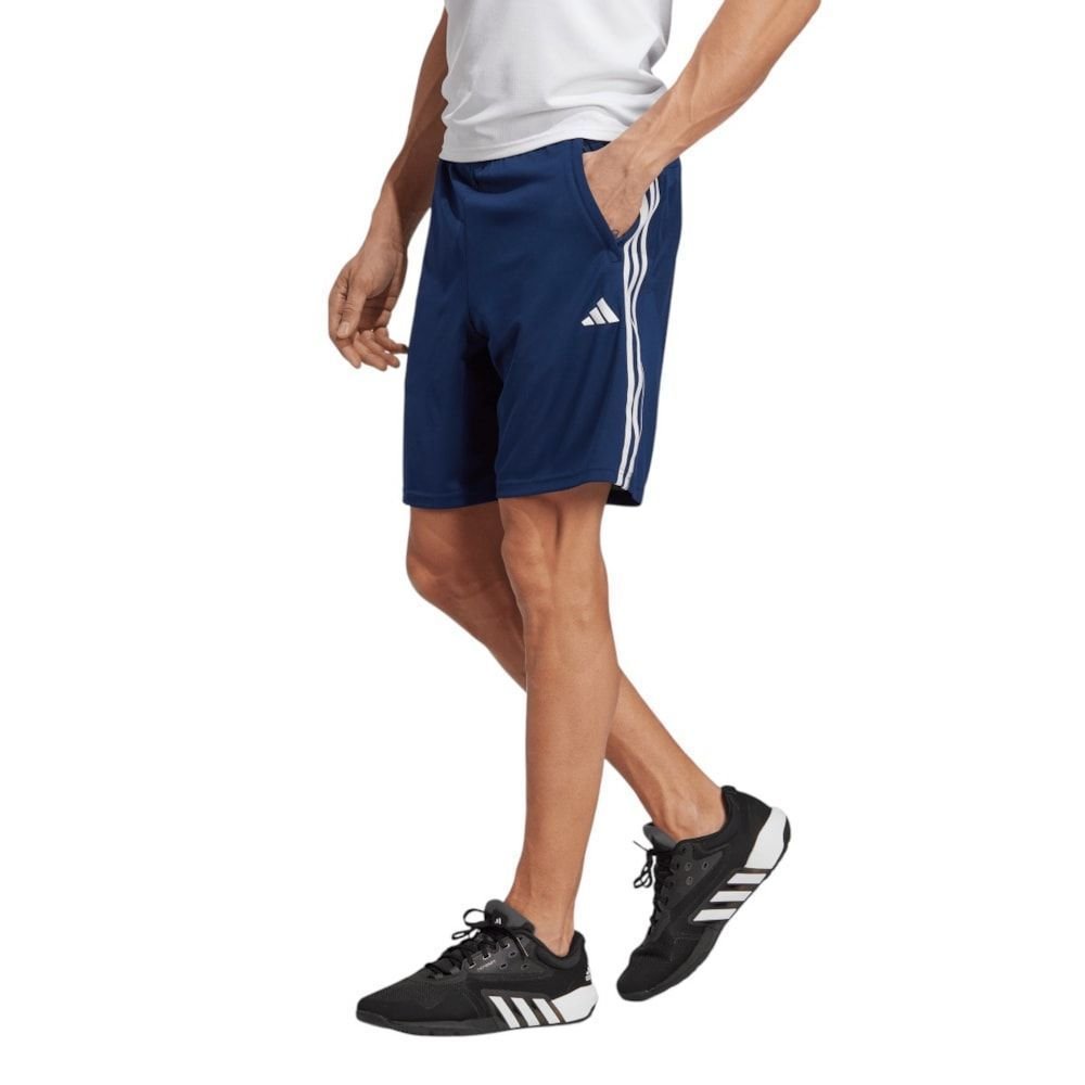 Bermuda Adidas Essentials 3 Stripes Masculina Azul 1