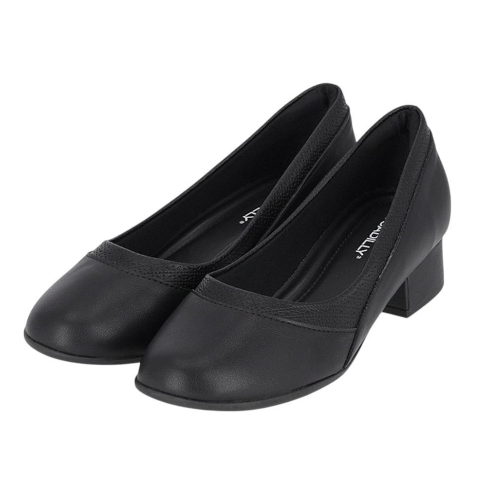 Sapato Piccadilly Clássico Salto Baixo Feminino Preto 3