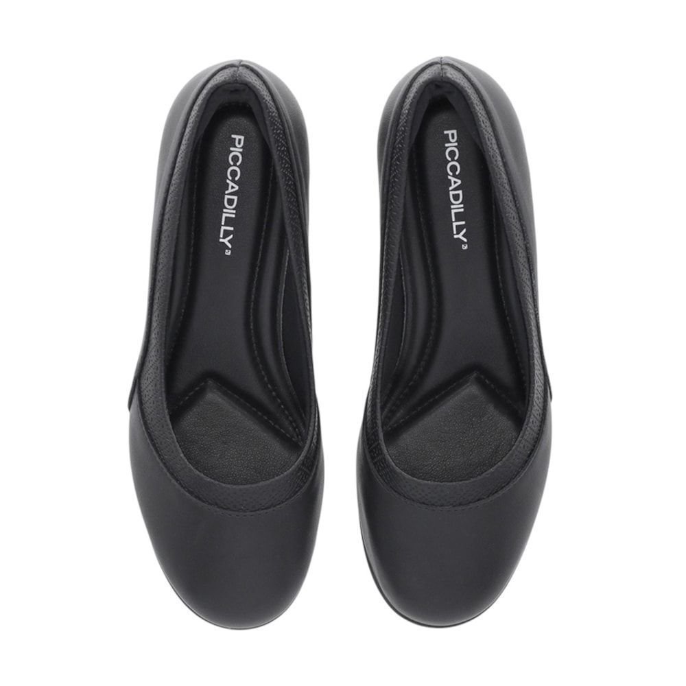 Sapato Piccadilly Clássico Salto Baixo Feminino Preto 4