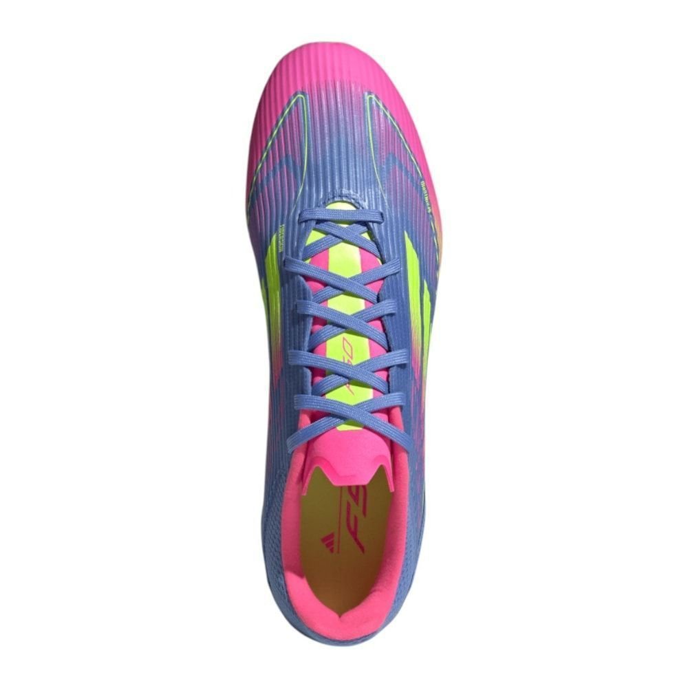 Chuteira Campo Adidas F50 League Azul/Verde/Rosa 5