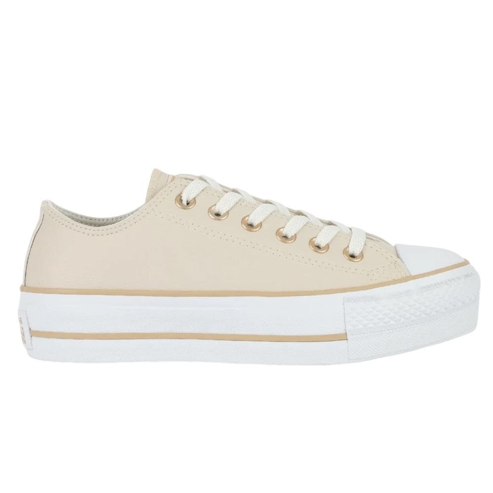 Tênis Converse All Star Chuck Taylor Lift OX Feminino Bege 1