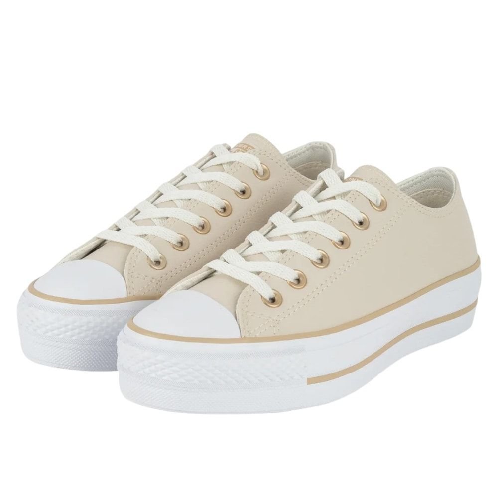 Tênis Converse All Star Chuck Taylor Lift OX Feminino Bege 2