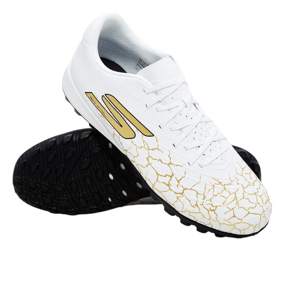 Chuteira Society Skechers Gold TF Branco 3