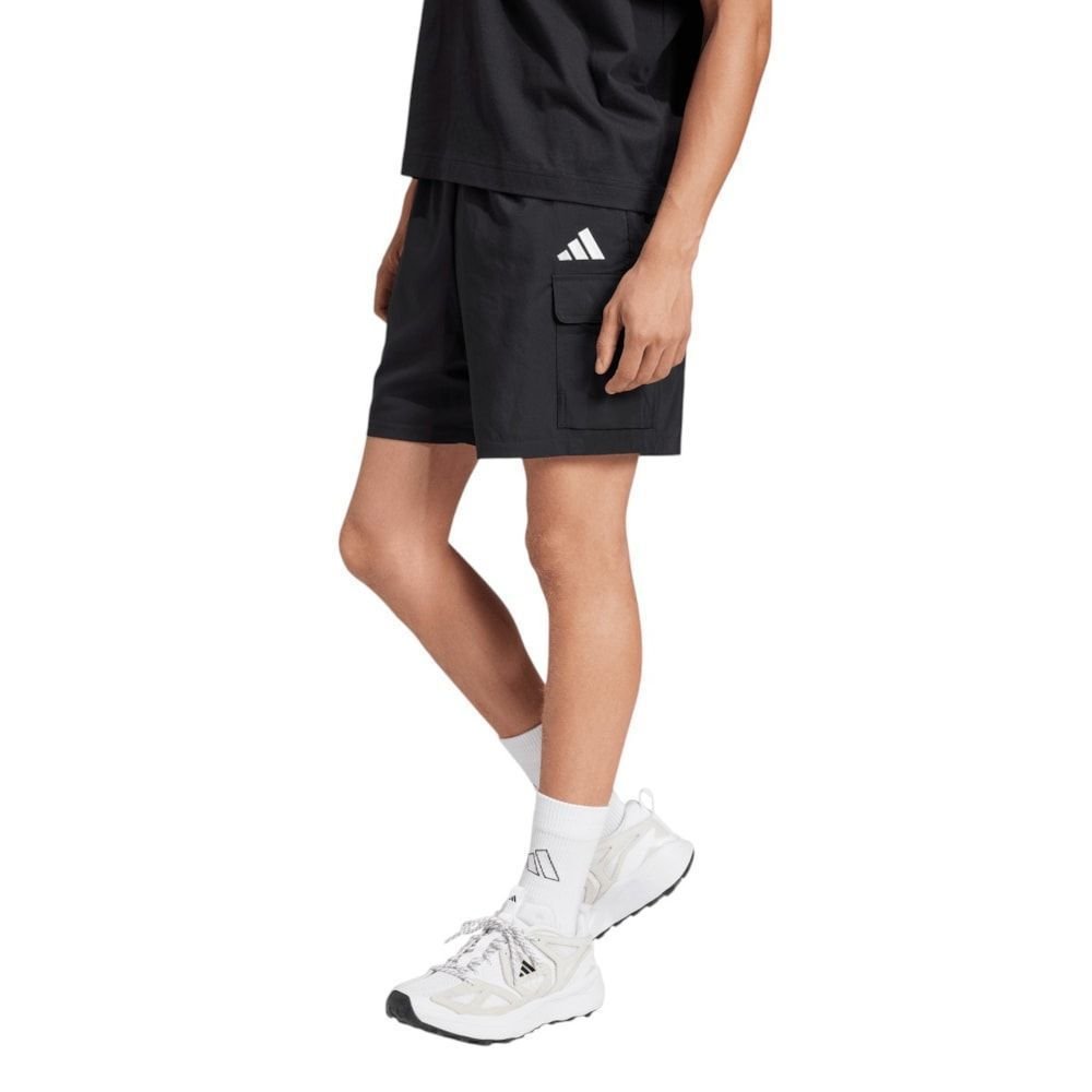Shorts Adidas Woven Melange Essentials 7 Masculino JM3655 Chumbo/Preto