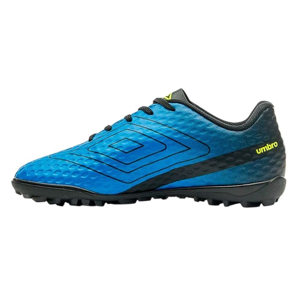 Chuteira Society Umbro Warskin Infantil Azul/Amarelo 2