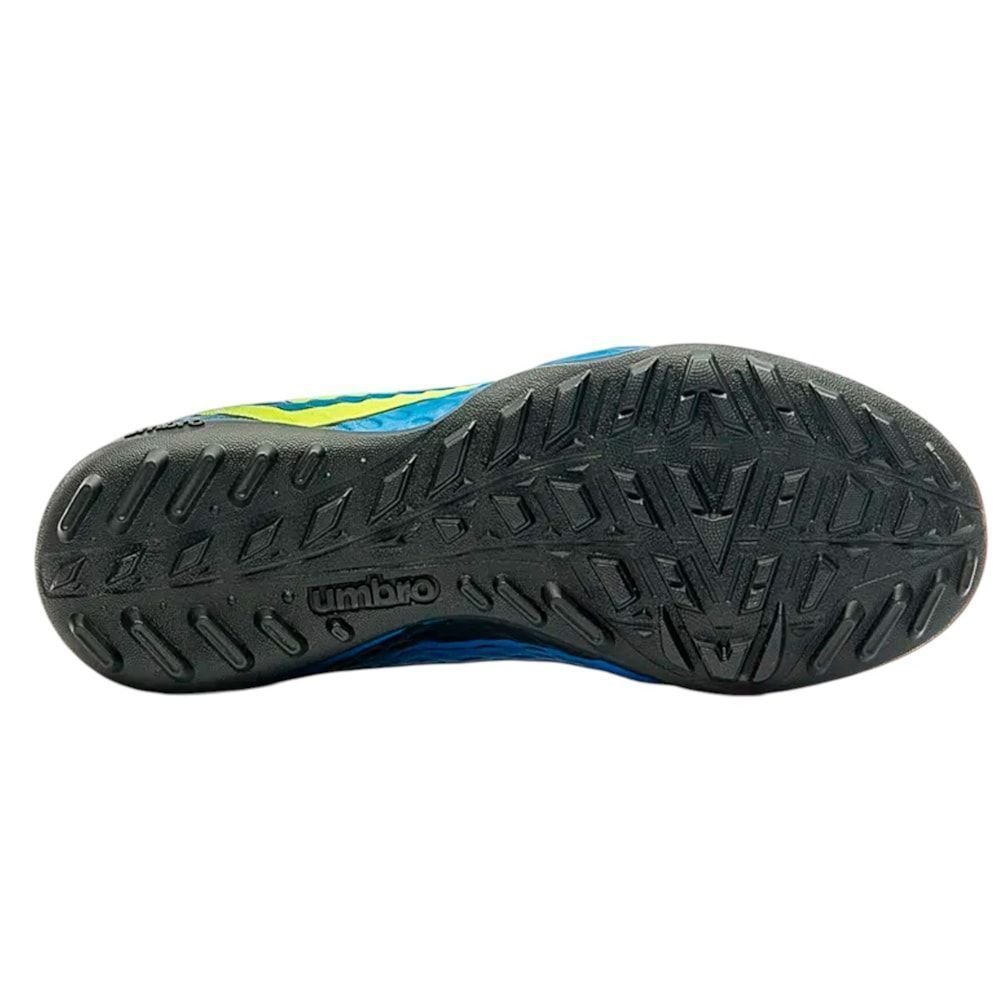 Chuteira Society Umbro Warskin Infantil Azul/Amarelo 5