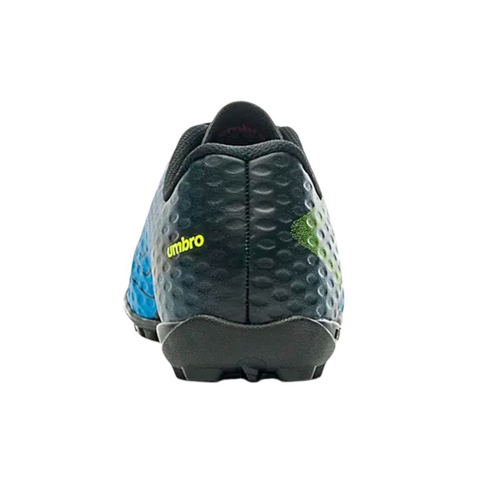 Chuteira Society Umbro Warskin Infantil Azul/Amarelo 3