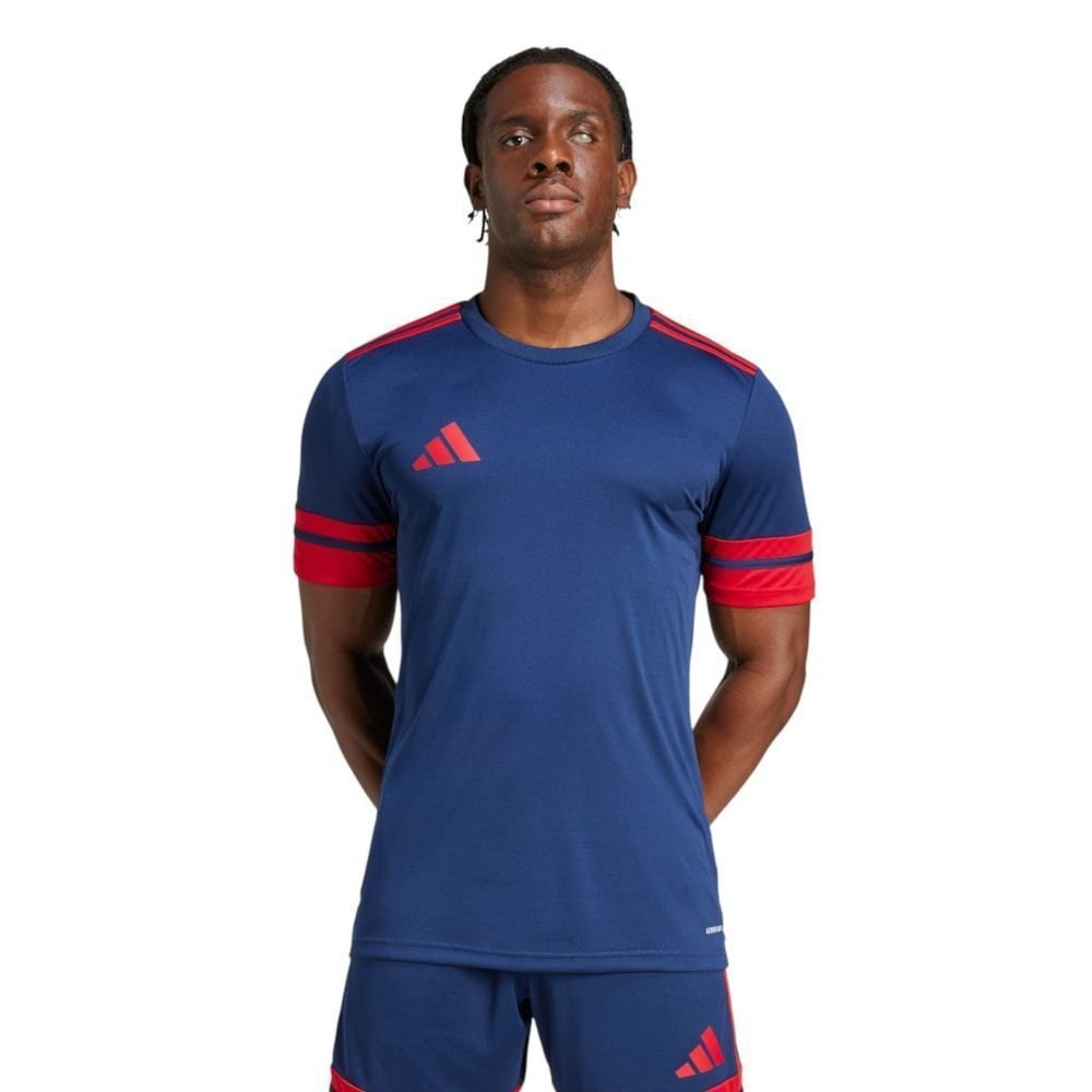 Camiseta Adidas Squadra 25 Masculina Marinho/Vermelho 1