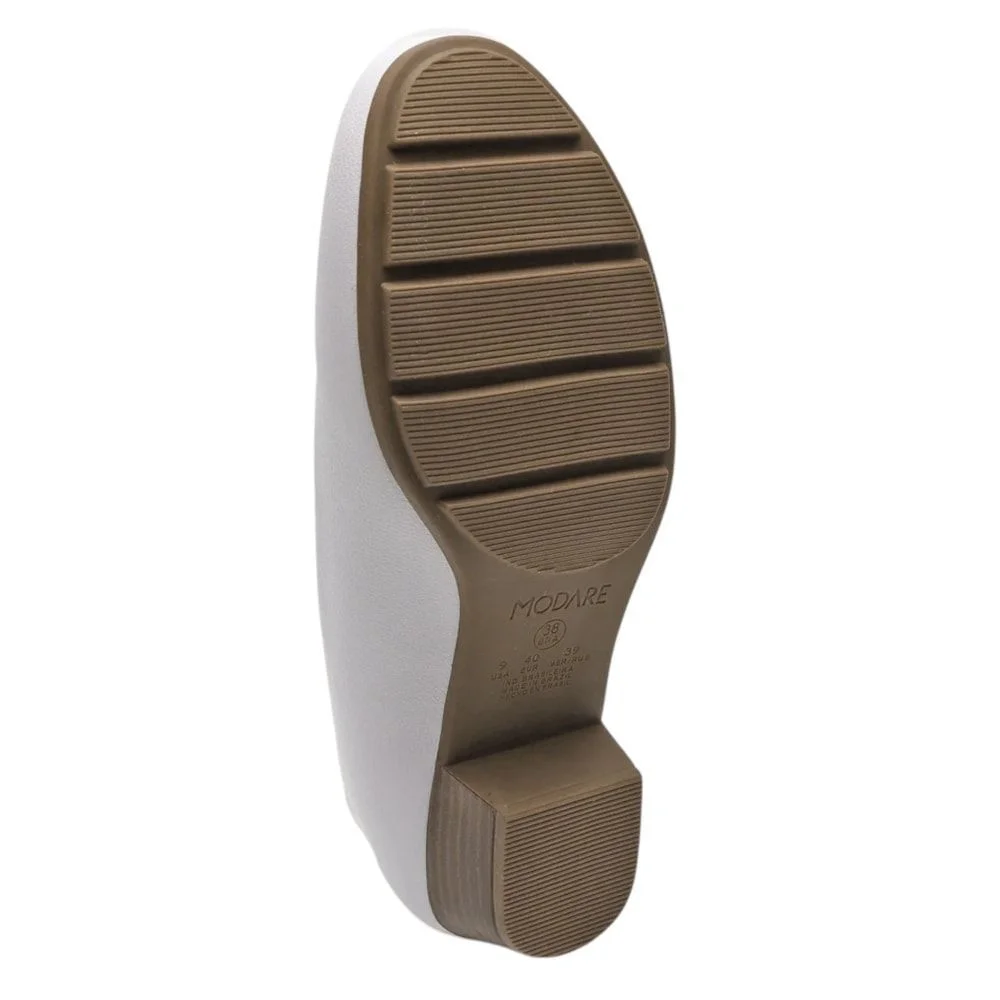 Sapato Modare Salto Baixo Feminino Branco 4