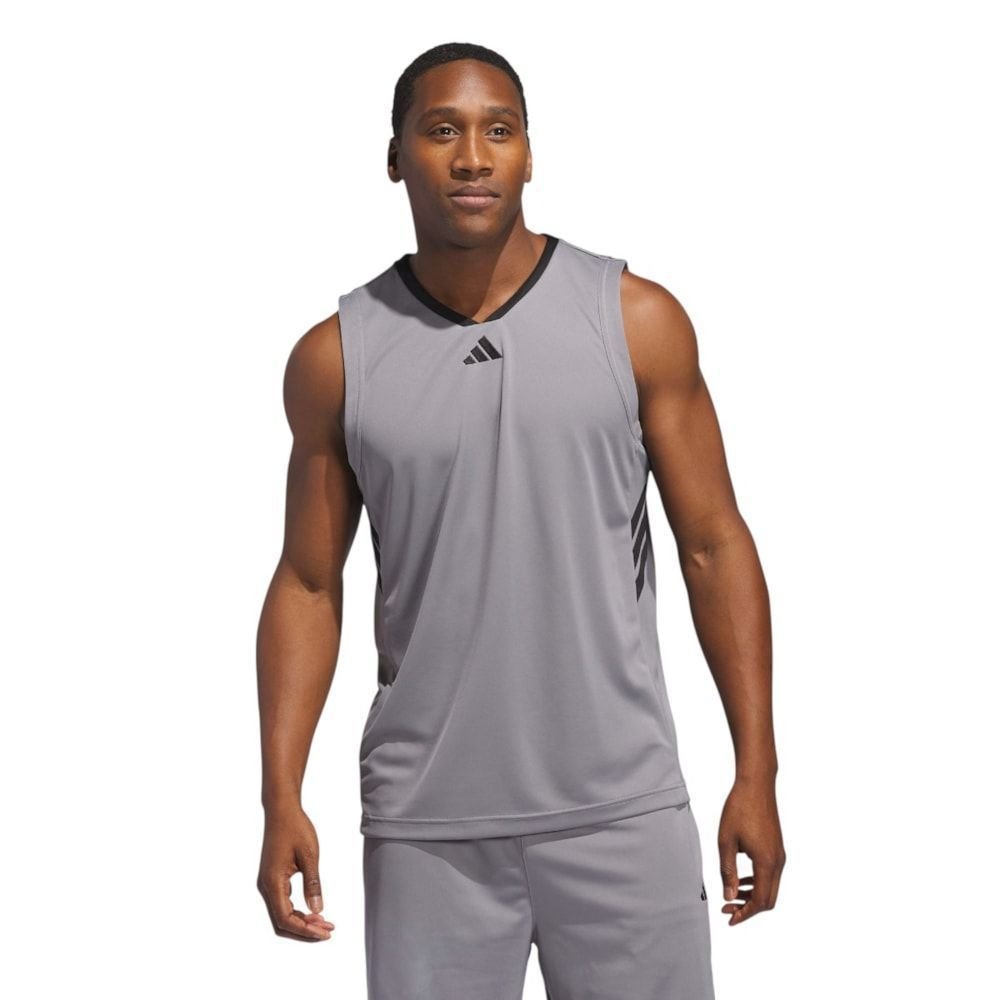 Regata Adidas Basketball Legends 3 Stripes Masculina Grafite 1