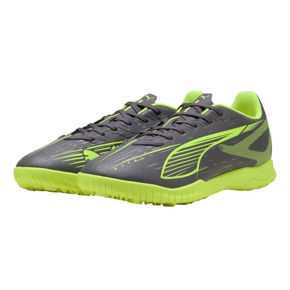 Chuteira Society Puma Ultra 5 Play TT Infantil Verde/Cinza 2