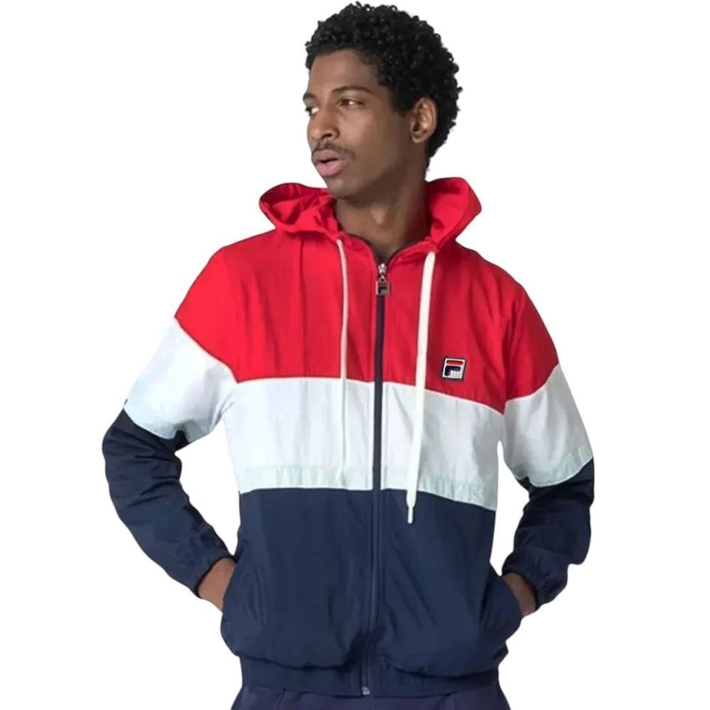 Jaqueta Fila Flag Masculina Vermelho/Branco/Azul