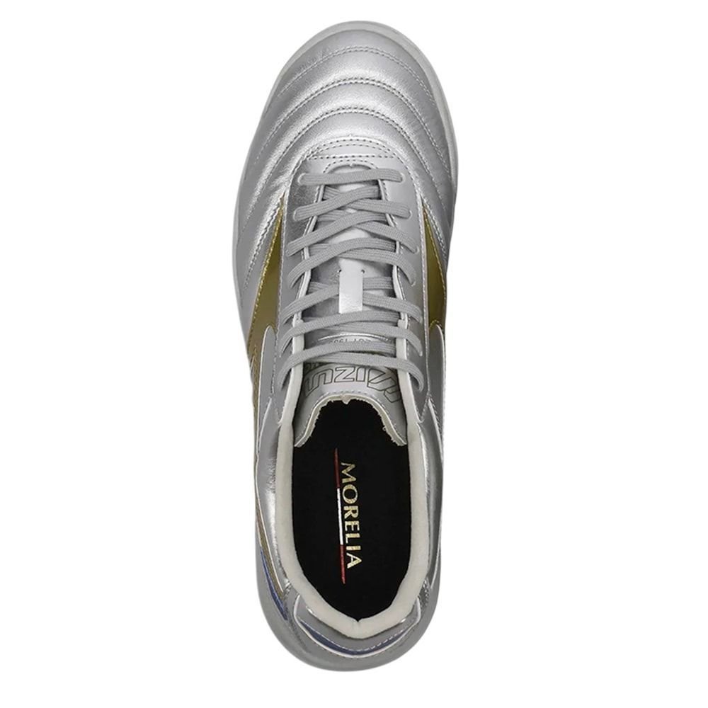 Chuteira Society Mizuno Morelia II Elite Pro AS Prata 3