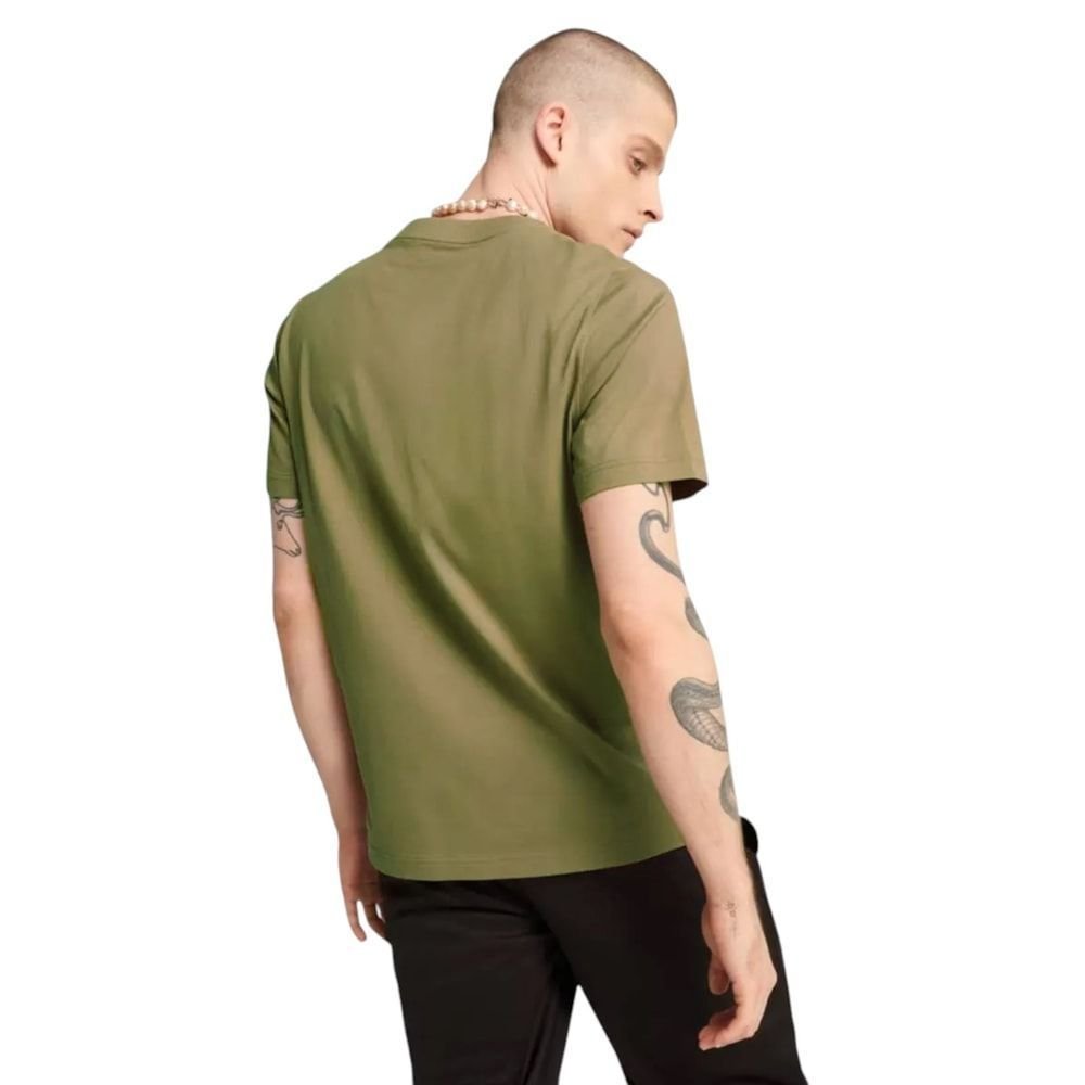 Camiseta Puma Essentials NO. 1 Logo Masculina Verde 2