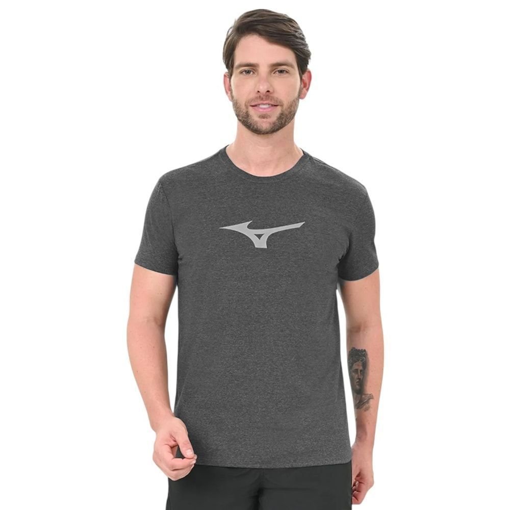 Camiseta Mizuno LifeStyle Masculina Cinza 1