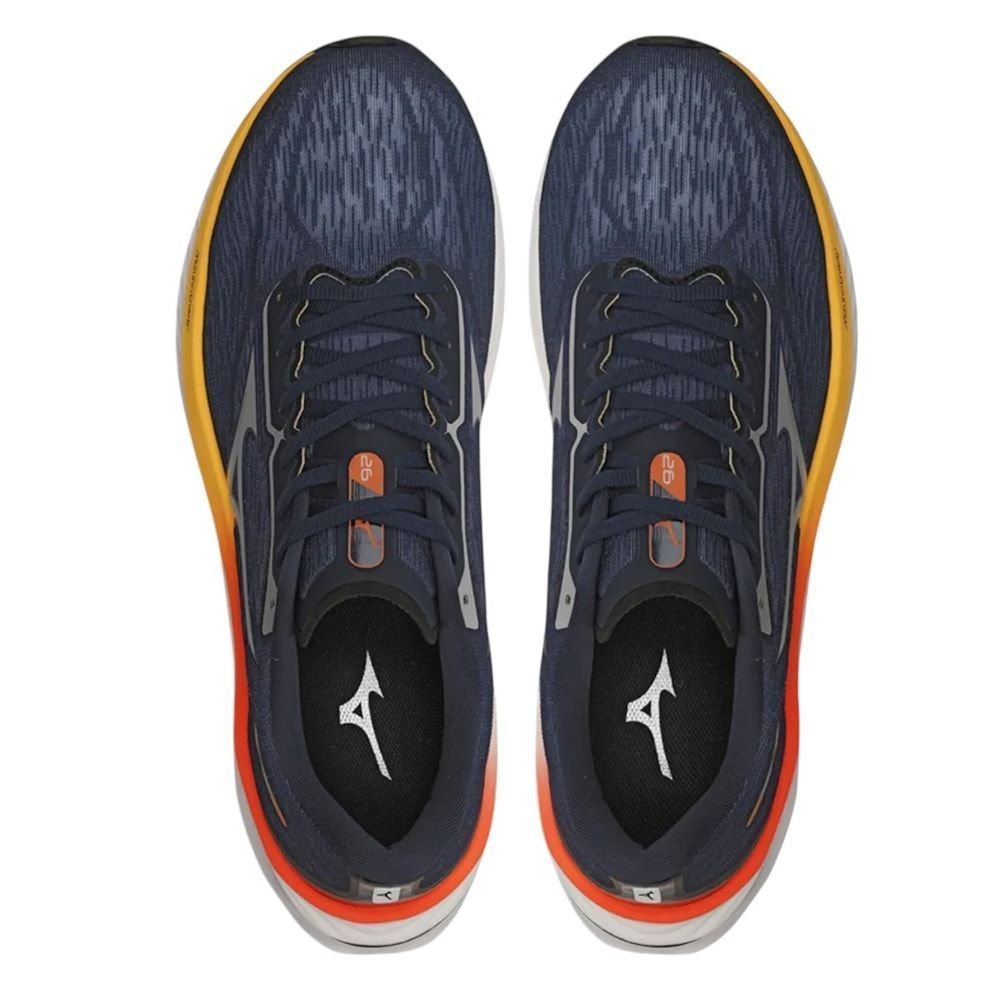Tênis Mizuno Wave Creation 26 Masculino Azul/Laranja 4