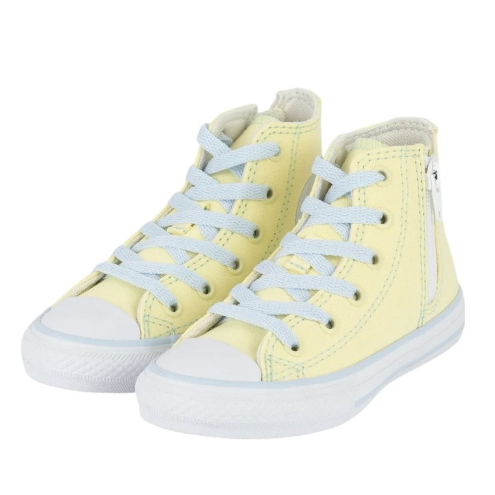 Tênis Converse All Star Chuck Taylor Side Zip HI Infantil Amarelo/Branco 3