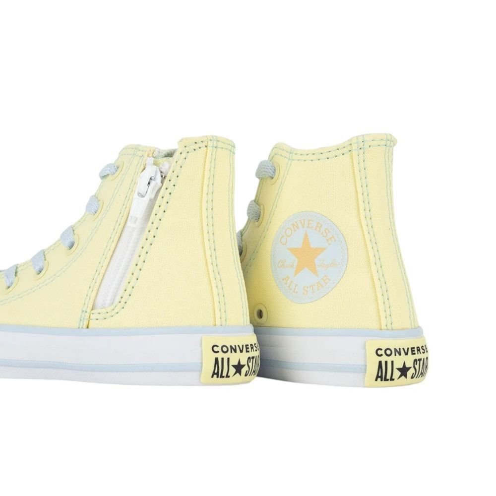 Tênis Converse All Star Chuck Taylor Side Zip HI Infantil Amarelo/Branco 4