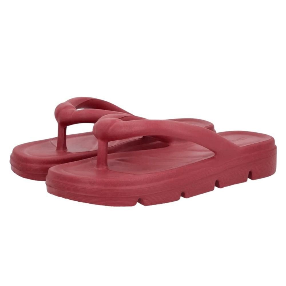 Chinelo Usaflex Poofy Plataforma Feminino Vermelho 2