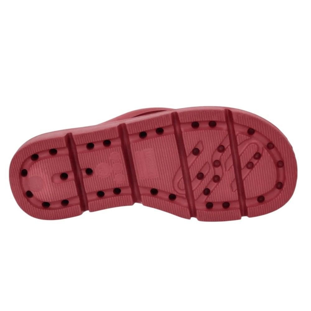 Chinelo Usaflex Poofy Plataforma Feminino Vermelho 4