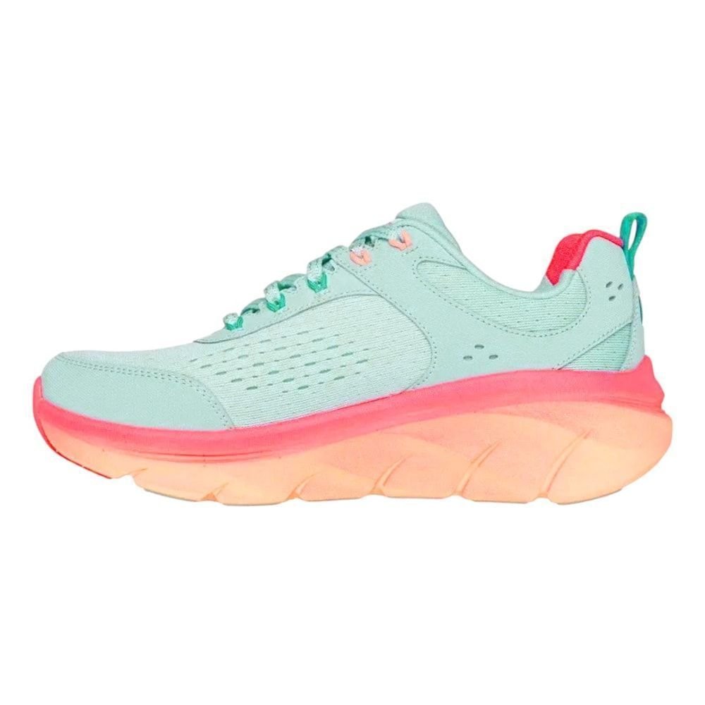 Tênis Skechers Dlux Walker 2.0 Neon Sites Feminino Verde/Rosa 2