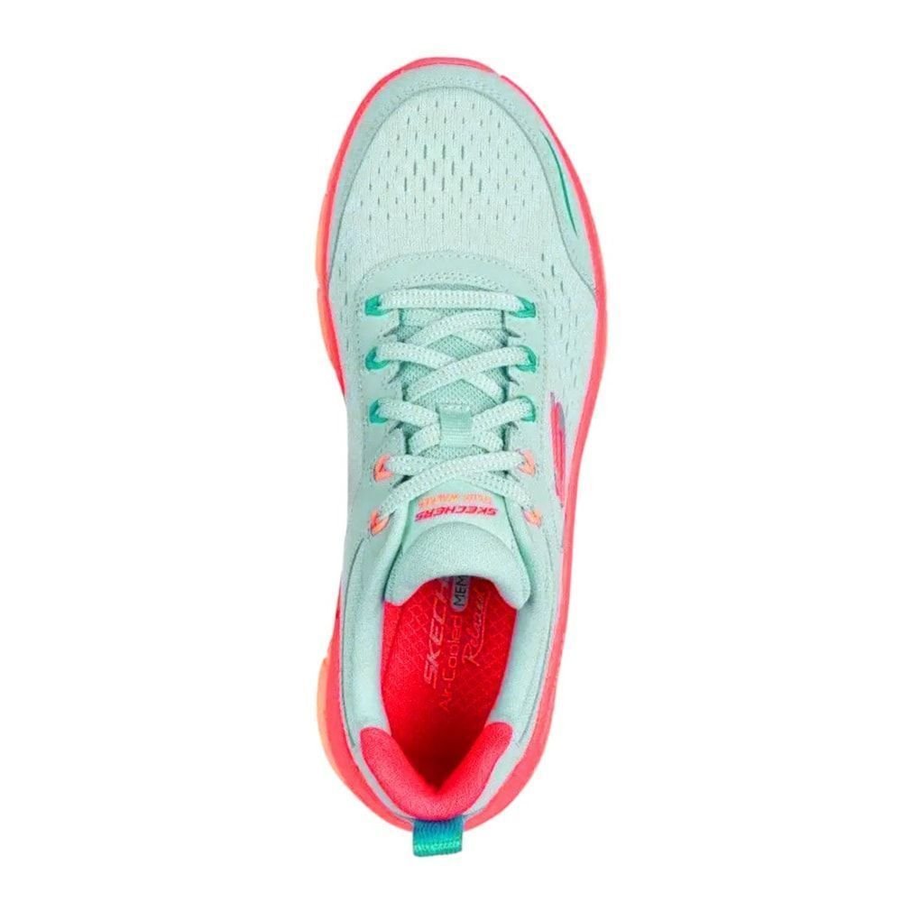 Tênis Skechers Dlux Walker 2.0 Neon Sites Feminino Verde/Rosa 4