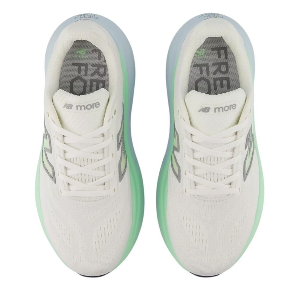Tênis New Balance Fresh Foam X More V6 Feminino Branco/Verde 5