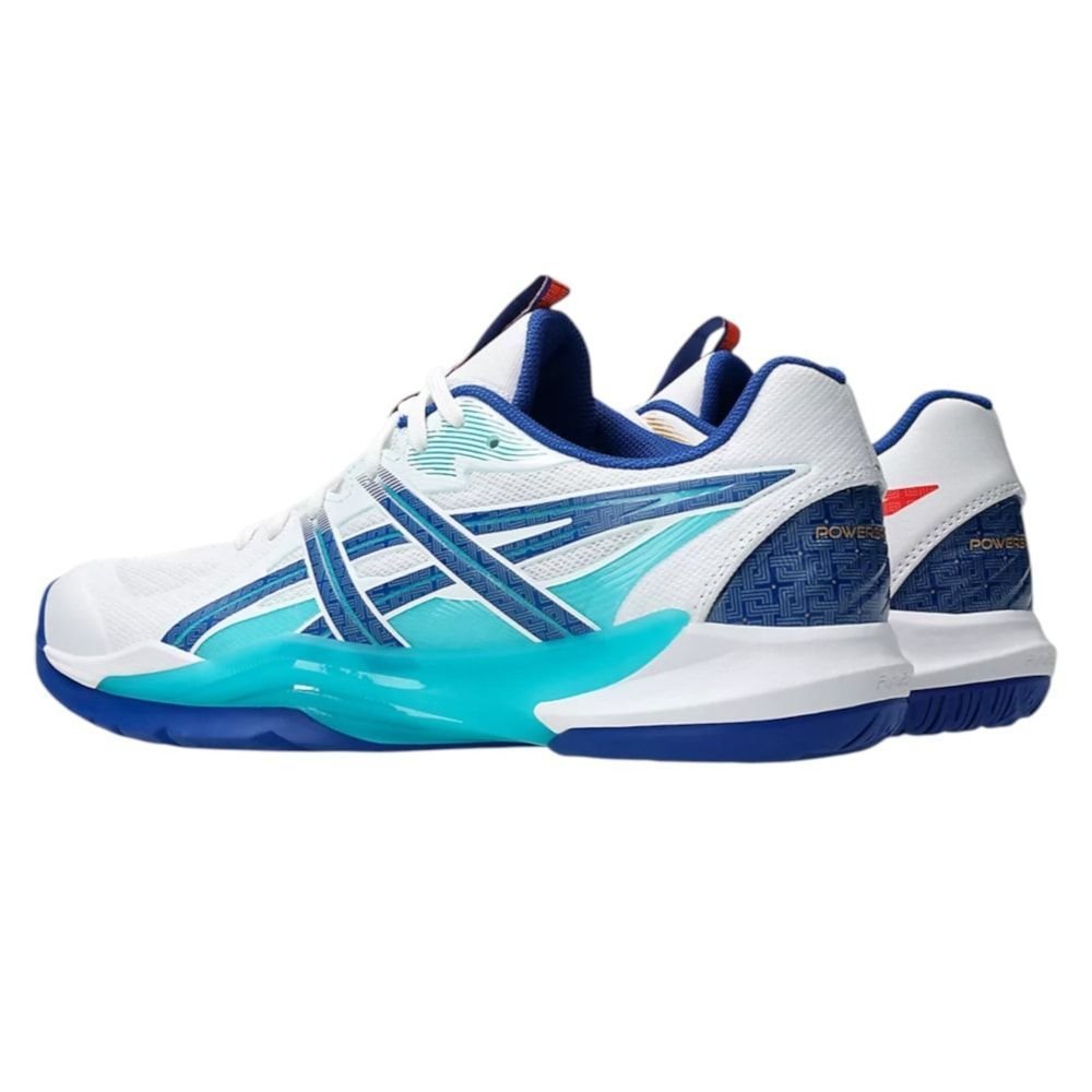 Tênis Asics Powerbreak FF Masculino Branco/Azul 4