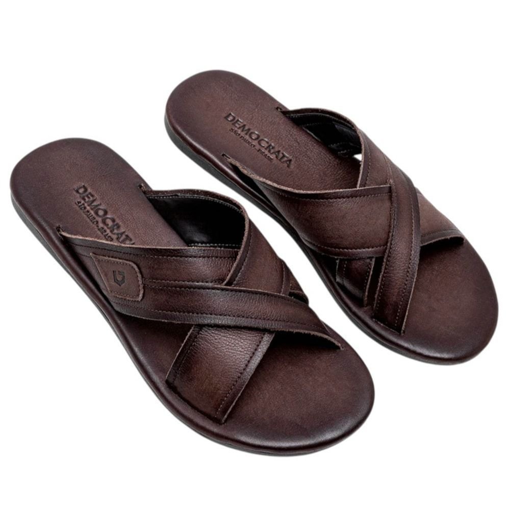 Chinelo Democrata Easy Zion Masculino Marrom 2