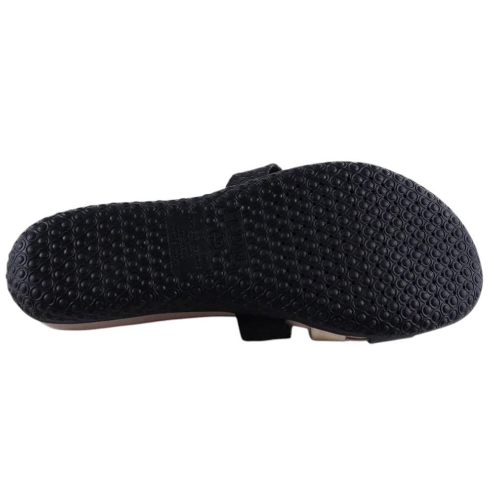 Chinelo Rasteira Modare Slide Ultra Conforto Feminino Preto/Dourado 4