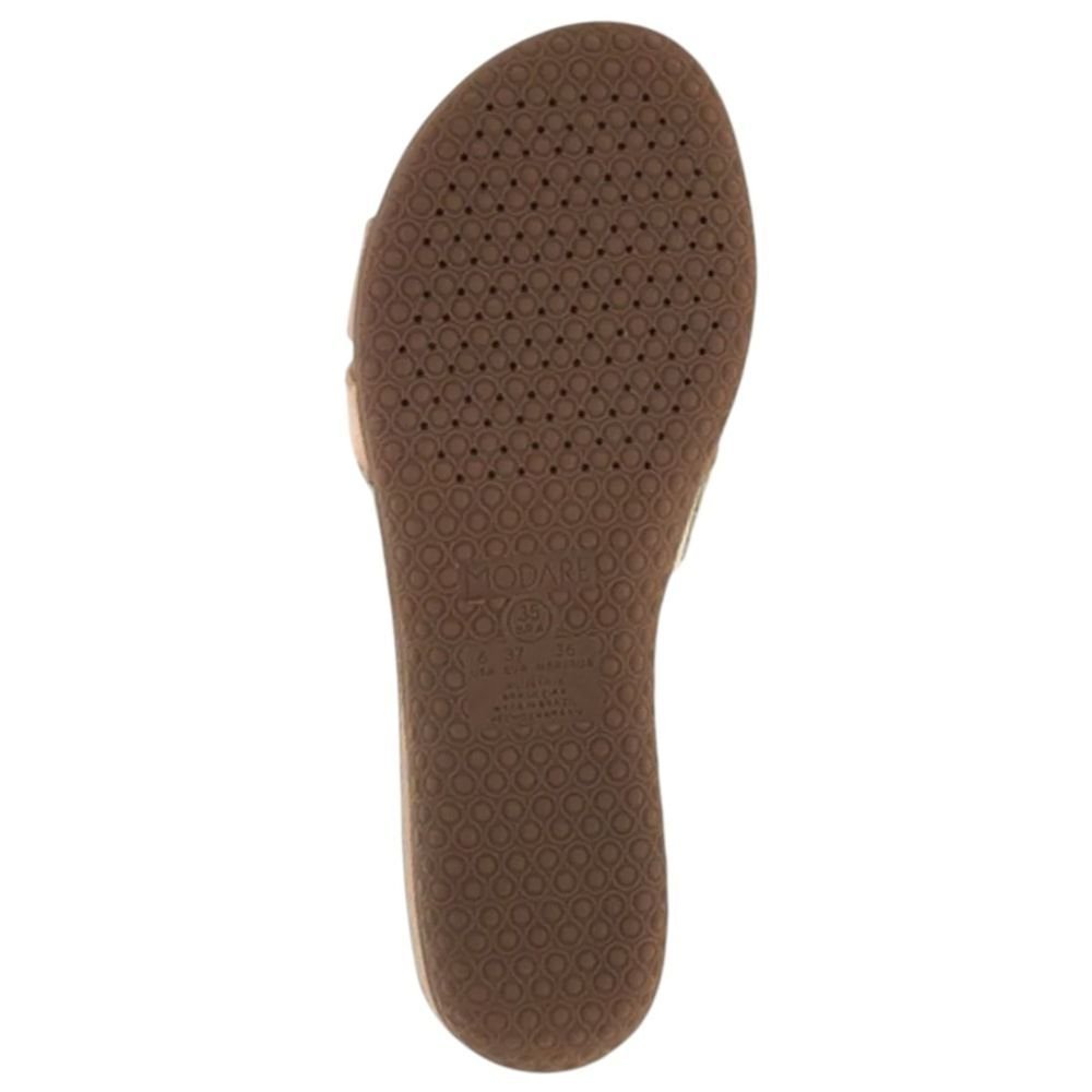 Sandália Rasteira Modare Ultra Conforto Feminina Nude 5