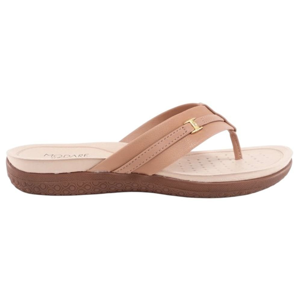 Sandália Rasteira Modare Ultra Conforto Feminina Nude 1