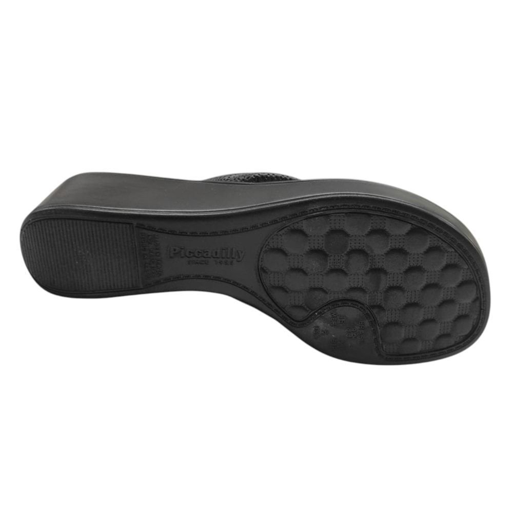 Chinelo Piccadilly Cecilia Anabela Feminino Preto 5