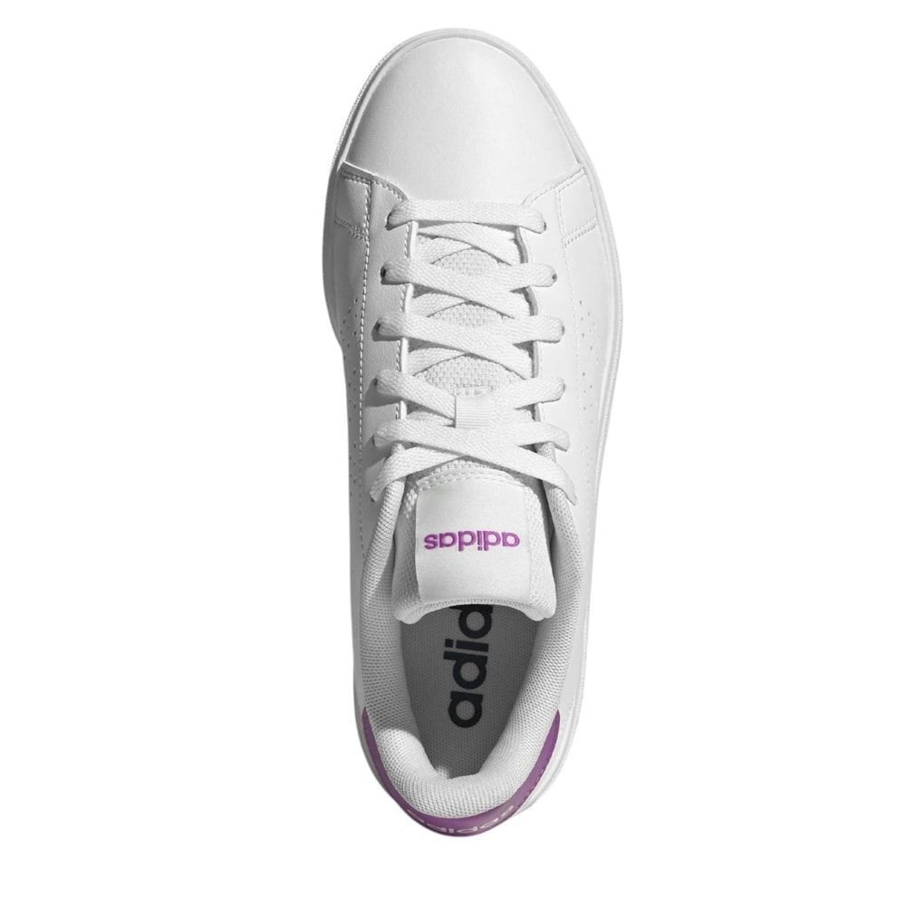 Tênis Adidas Advantage Base 2.0 Feminino Branco/Rosa 5