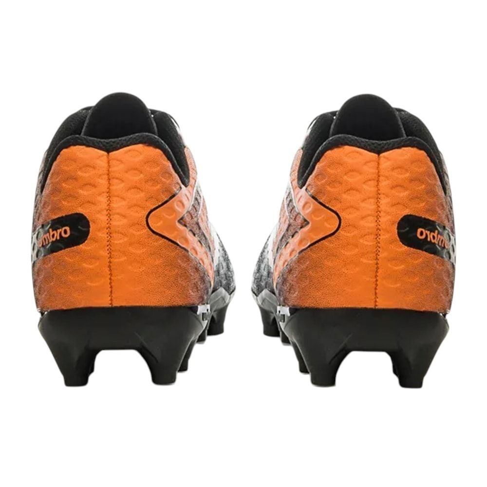 Chuteira Campo Umbro Warskin Infantil Preto/Laranja 4