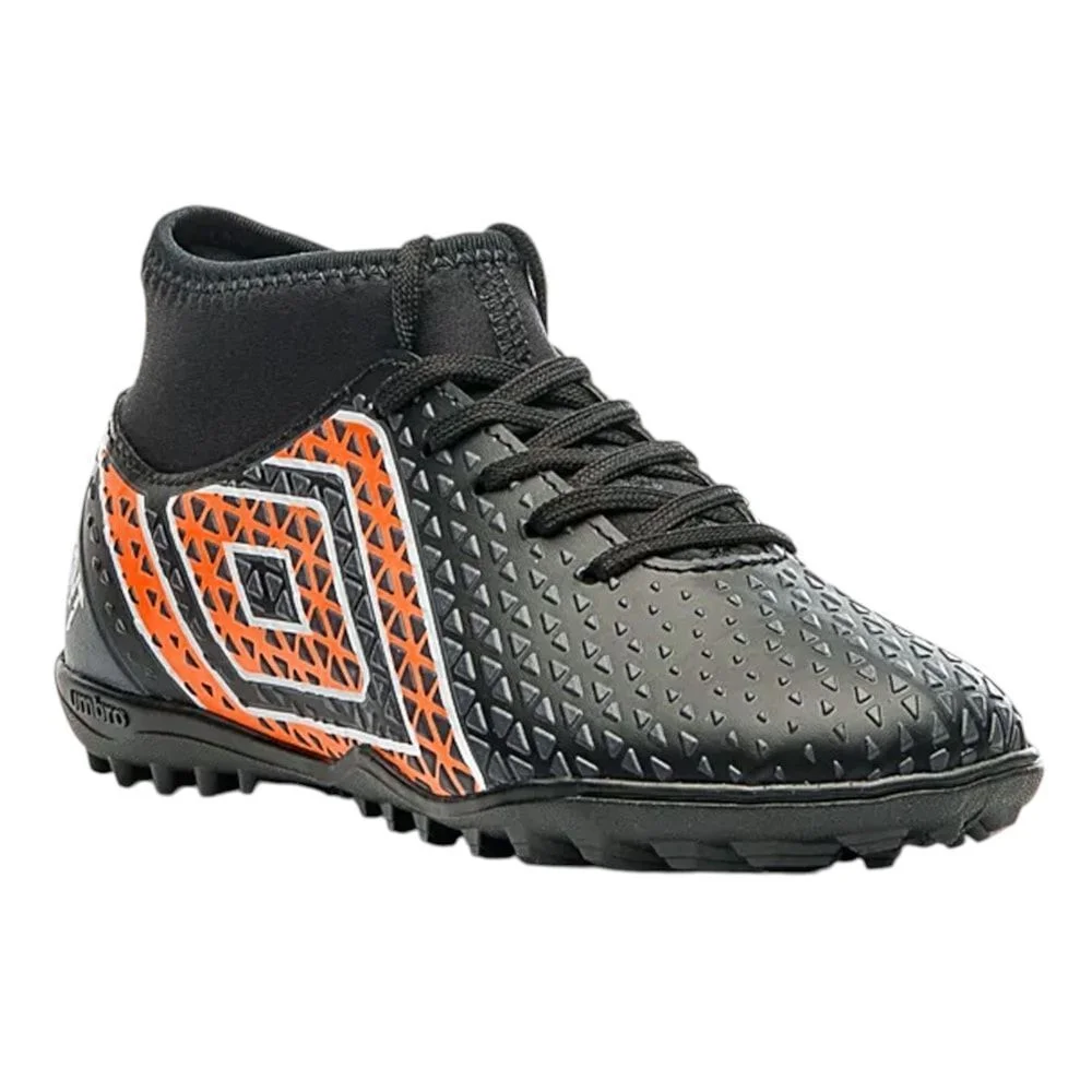 Chuteira Society Umbro Mutant Infantil Preto/Laranja 3