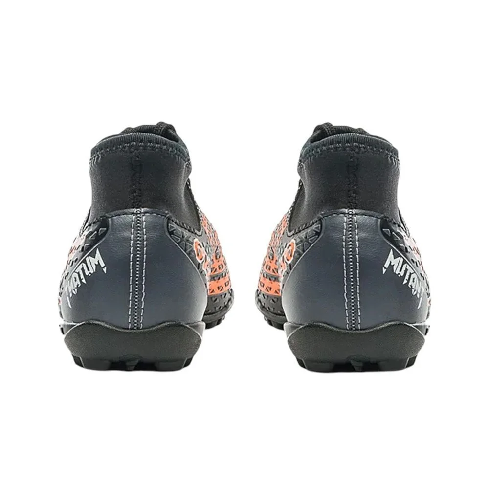Chuteira Society Umbro Mutant Infantil Preto/Laranja 4