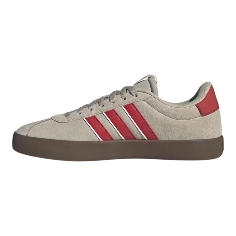 Tênis Adidas VL Court 3.0 Feminino Bege/Vermelho 2