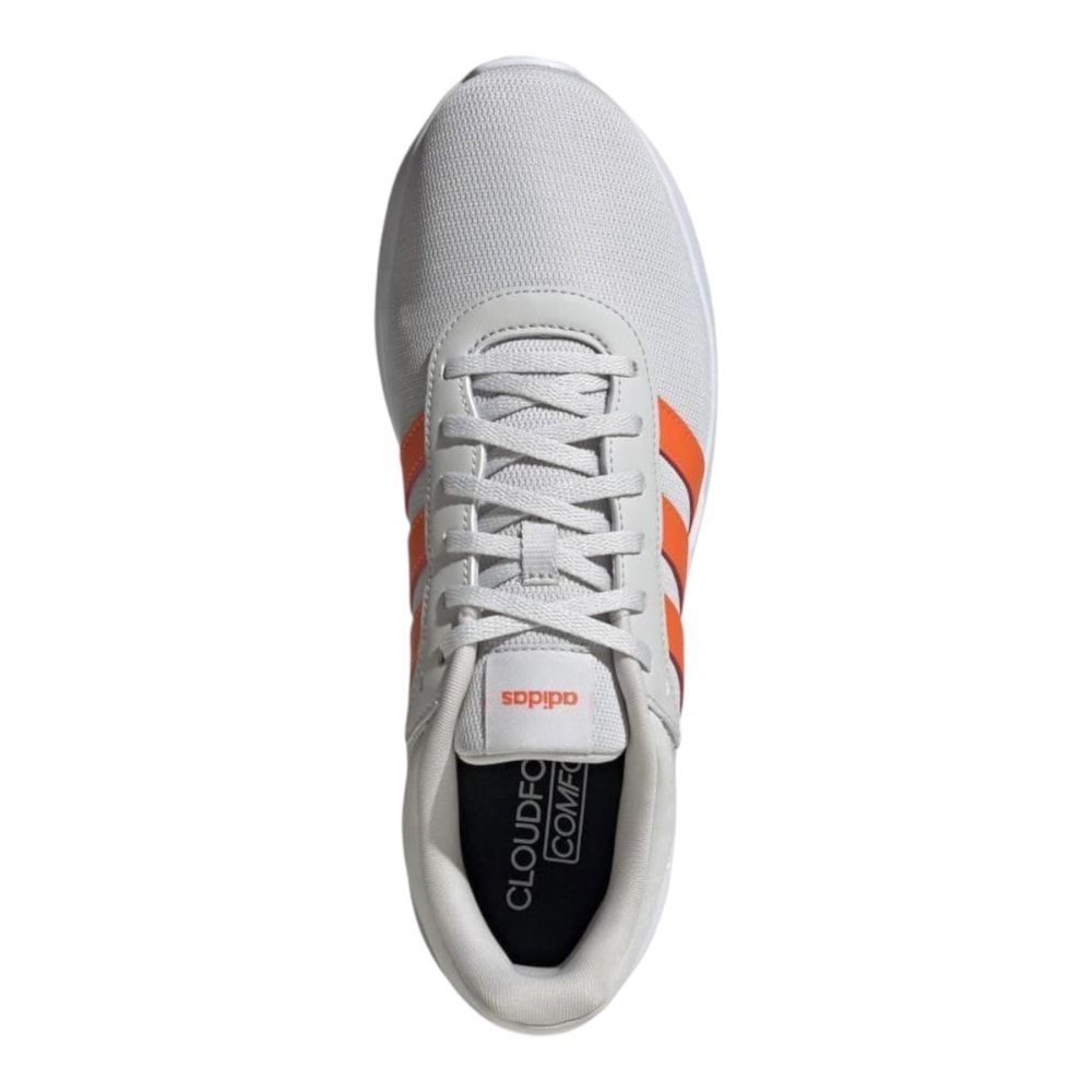 Tênis Adidas Lite Racer 4.0 Masculino Cinza/Laranja 5