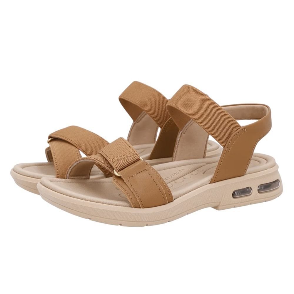 Sandália Usaflex Elástico Feminina Marrom 2