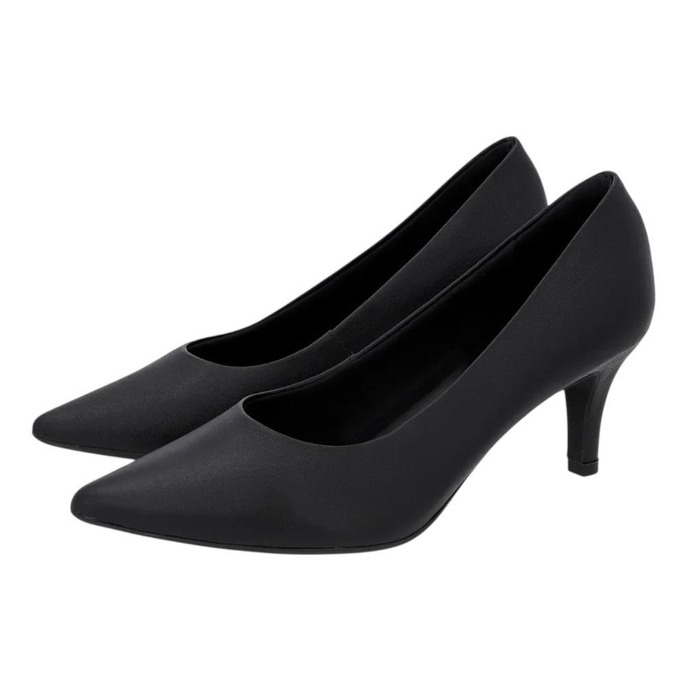 Scarpin Usaflex Salto Médio Feminino Preto 2