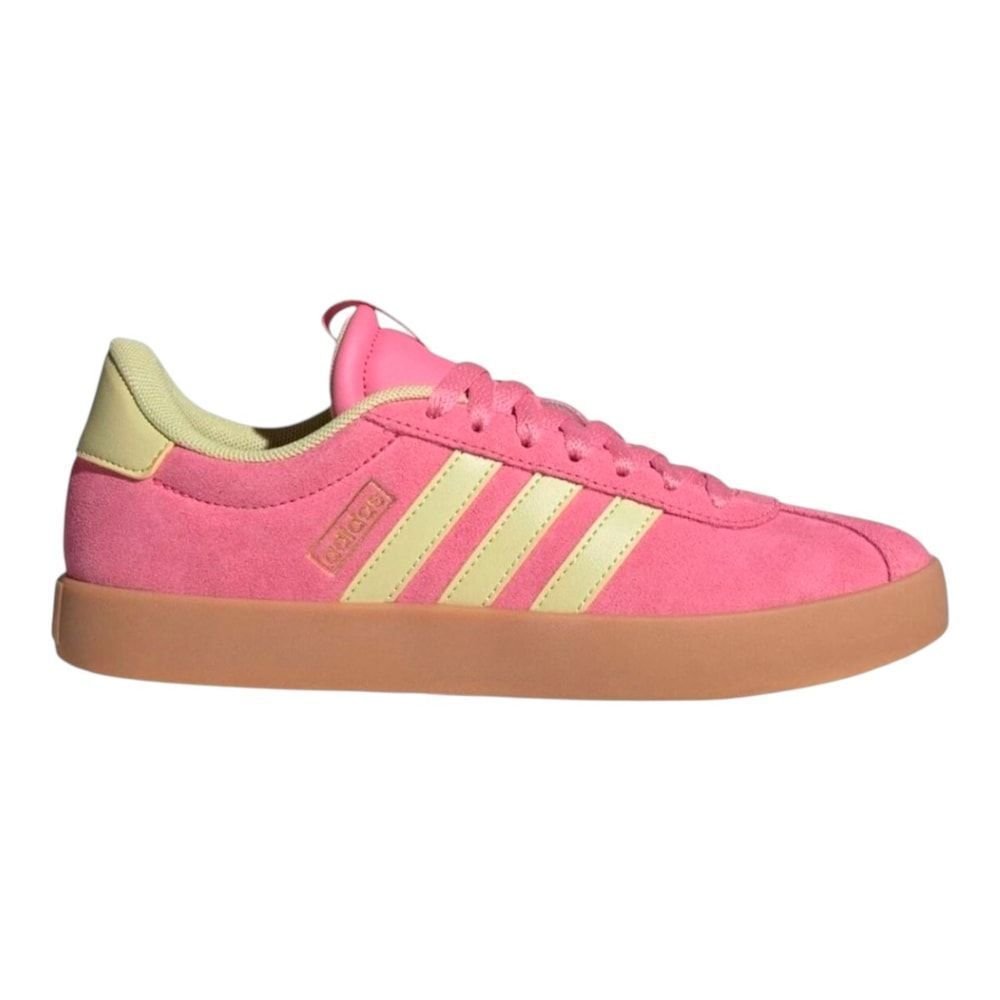 Tênis Adidas VL Court 3.0 Feminino Rosa/Amarelo