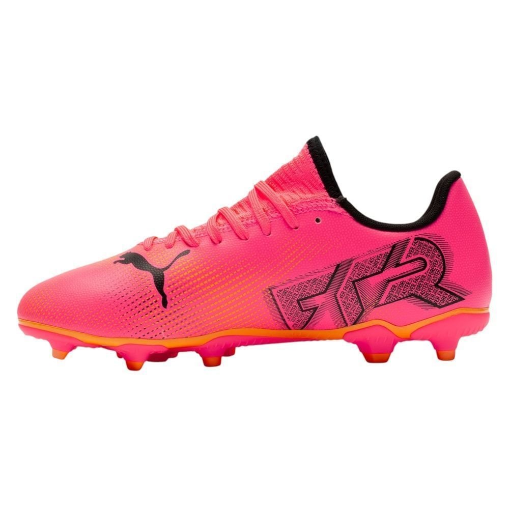 Chuteira Campo Puma Future 7 Play FG/AG Infantil Rosa 2