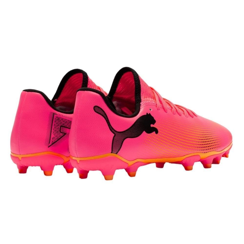 Chuteira Campo Puma Future 7 Play FG/AG Infantil Rosa 3
