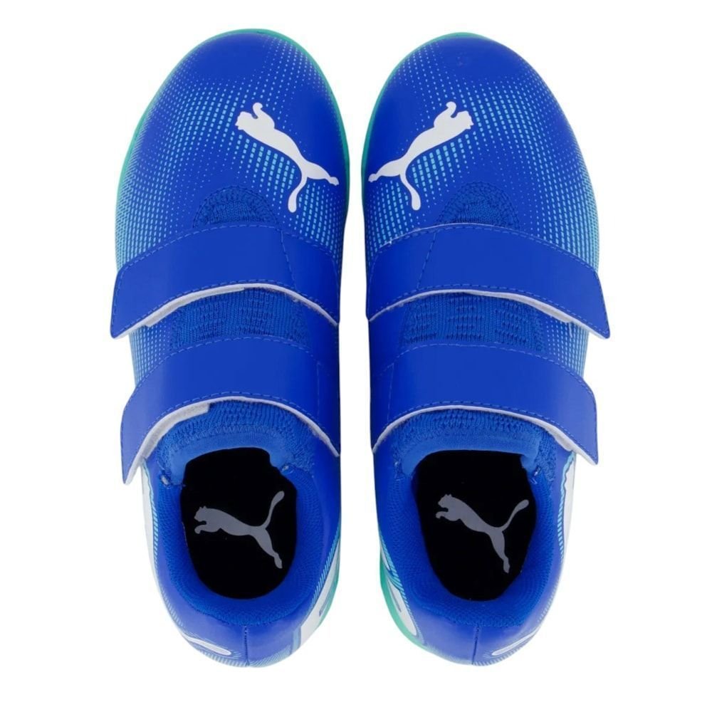 Chuteira Futsal Puma Future 7 Play IT V PS Infantil Azul 4
