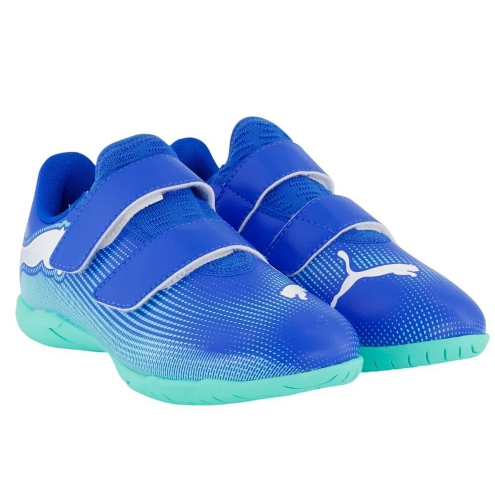 Chuteira Futsal Puma Future 7 Play IT V PS Infantil Azul 2
