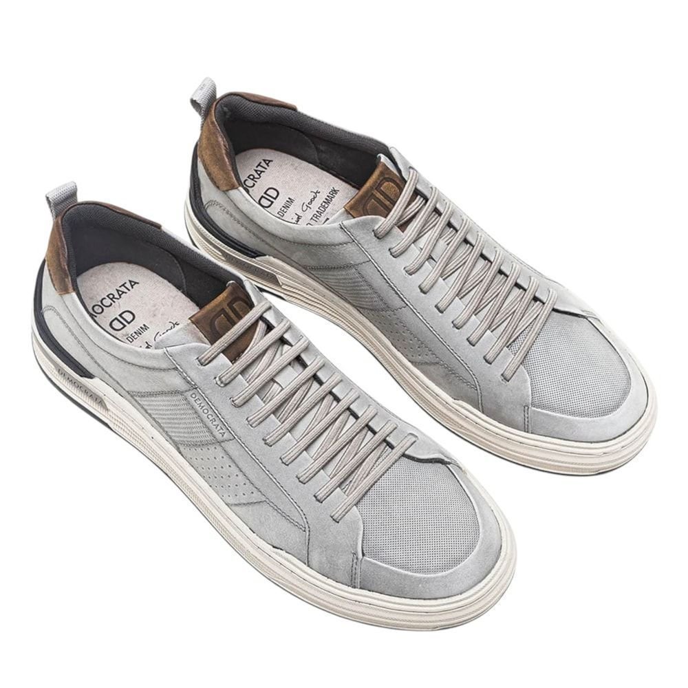 Sapatênis Democrata Denim Mike Masculino Cinza 2