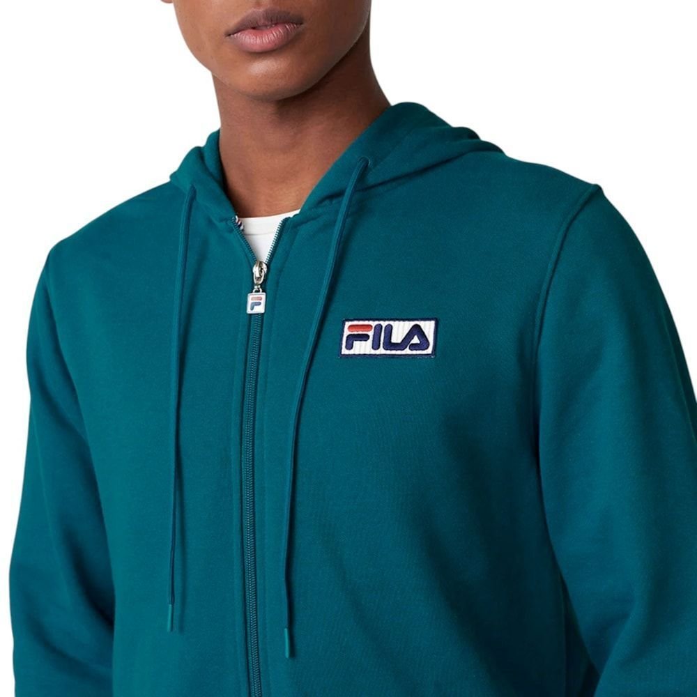 Jaqueta Fila Essencial Com Capuz Masculina Verde 3